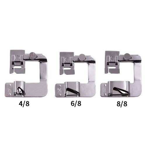 Generic 3 Pcs Adjustable Wide Rolled Hem Presser Foot Sewing Machine Foot  Narrow Rolled Hemming Foot For Low Shank Sewing Machine